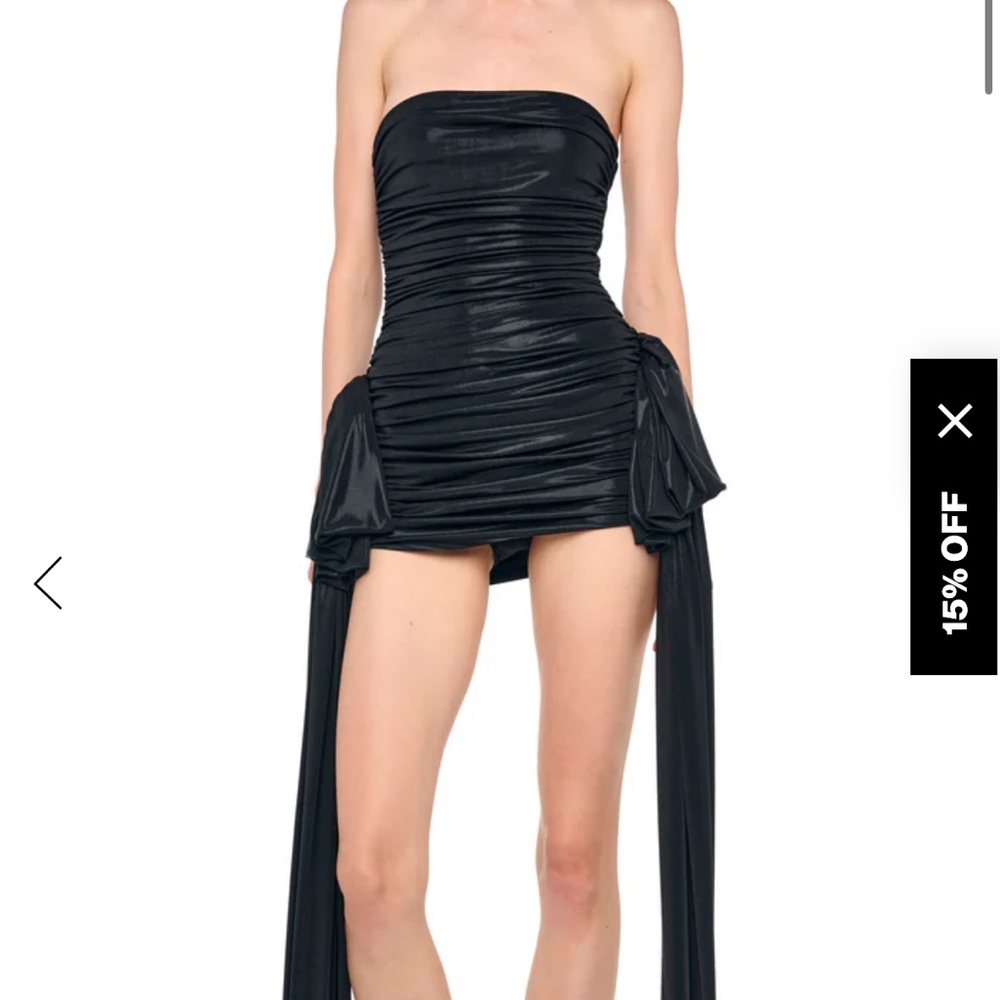 Norma Kamali Strapless Pickleball Dress